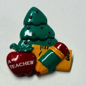 Wooden fashion brooch/ pin A+ Teacher